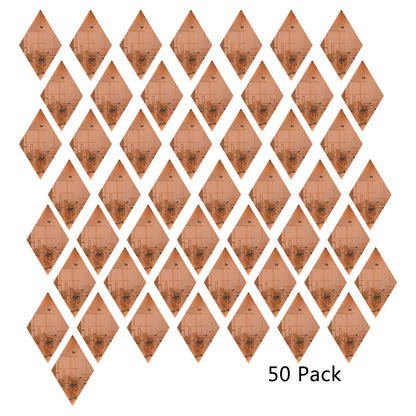 50 Pack Diamond Shaped Mirror Acrylic Pieces for Arts and Crafts