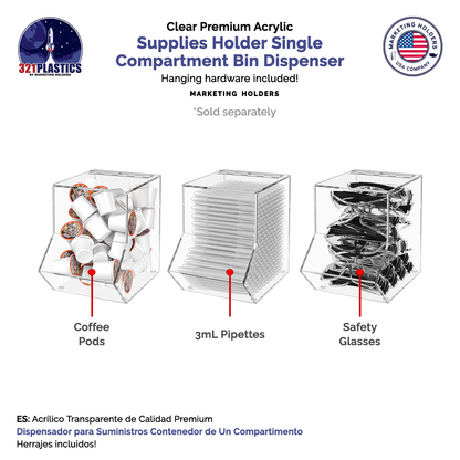 Acrylic Bin with Lid for Organizing Products and Supplies