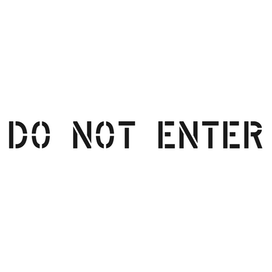 DO NOT ENTER Stencil 12" Parking Lot Pavement Marking Template