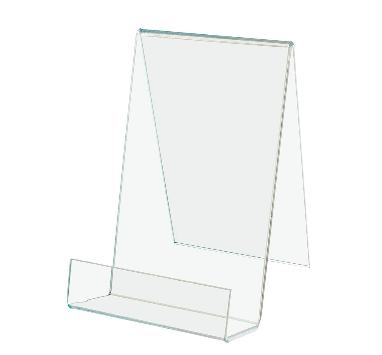Clear Acrylic Easel with Front Stopper front view