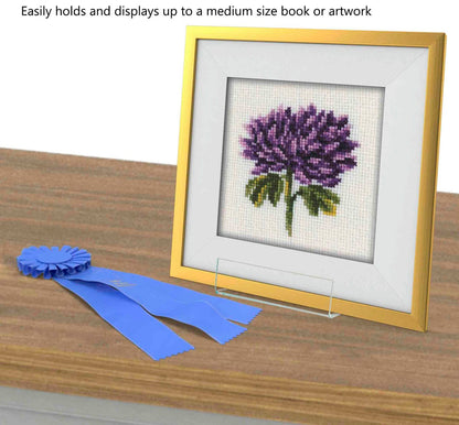 Easel with Front Stopper displayed on desk