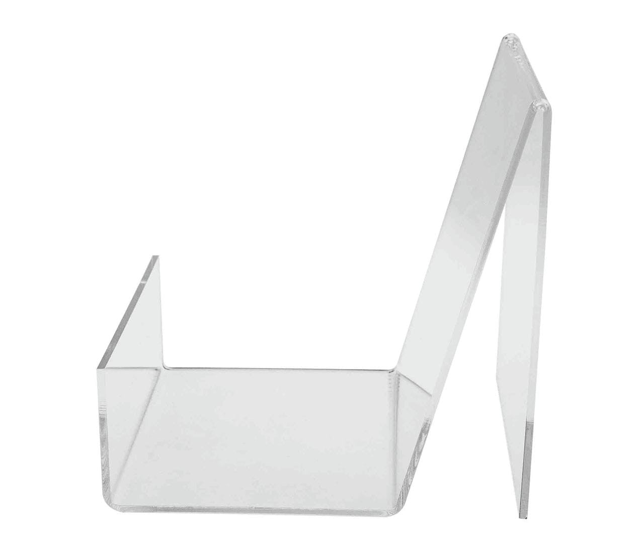 Side View of Four Inch Deep Literature Photo Product Display Easel