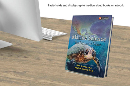 Easel with Front Pocket  on desk countertop display