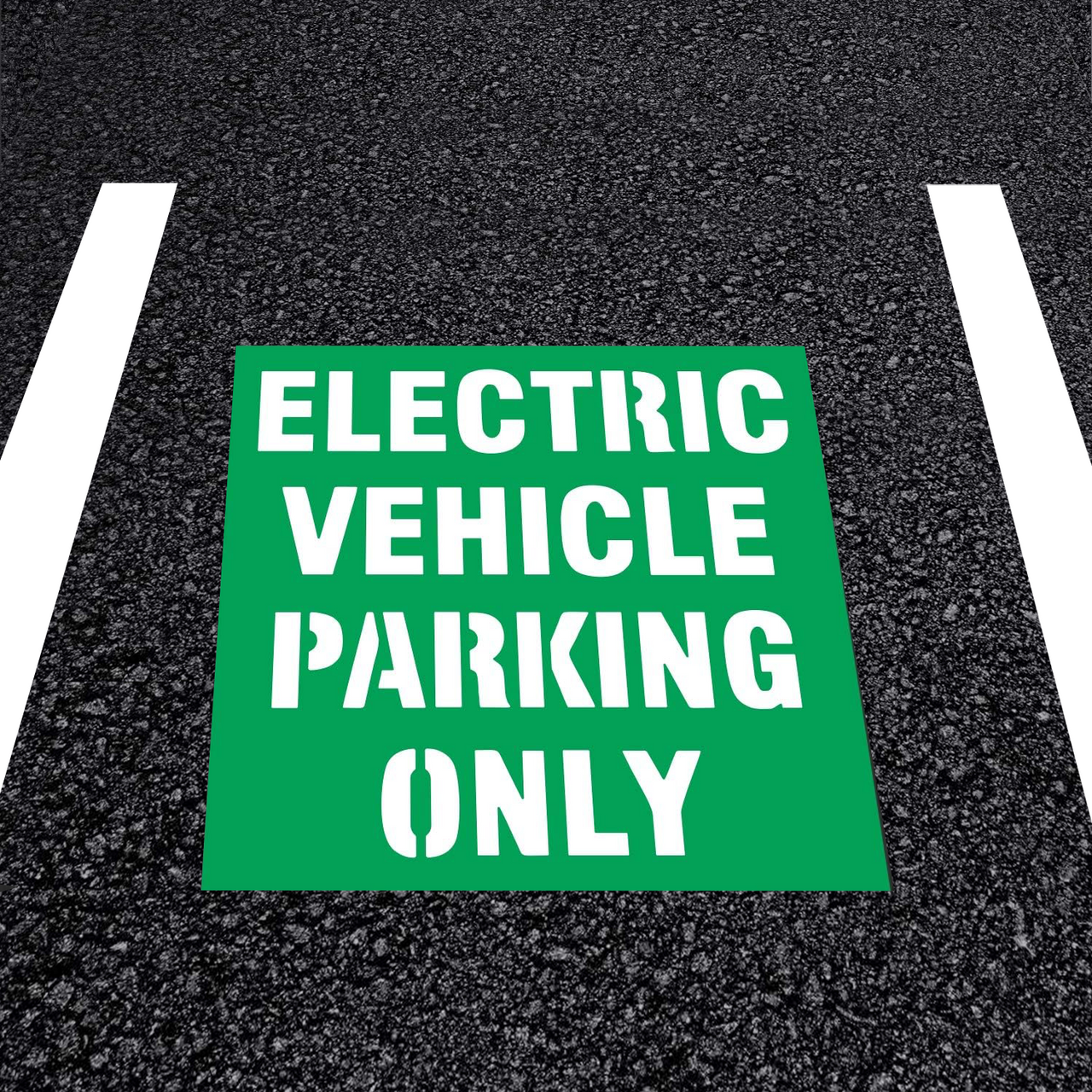 ELECTRICAL VEHICLE PARKING ONLY Stencil 12" Letters