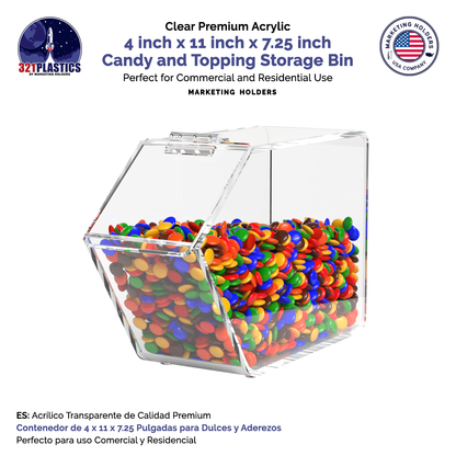 Candy and Ice Cream Toppings Bin Cereal and Snack Food Storage