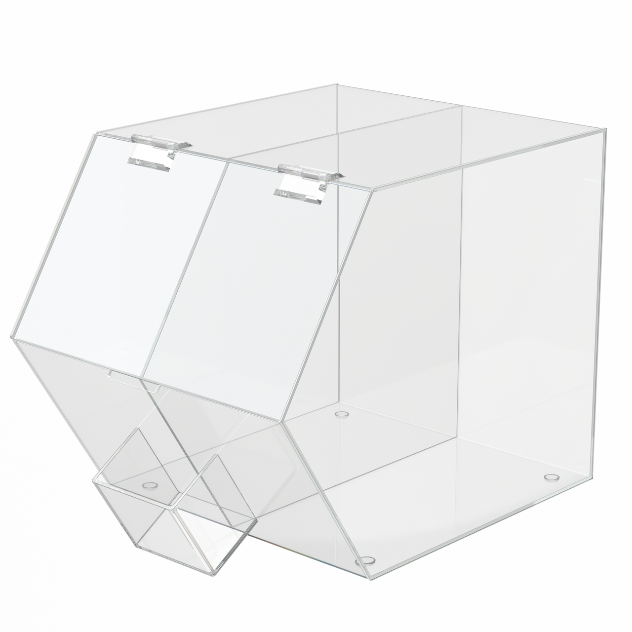 Candy and Topping Storage Bin Double Compartment with Scoop Caddy