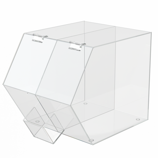 Candy and Topping Storage Bin Double Compartment with Scoop Caddy