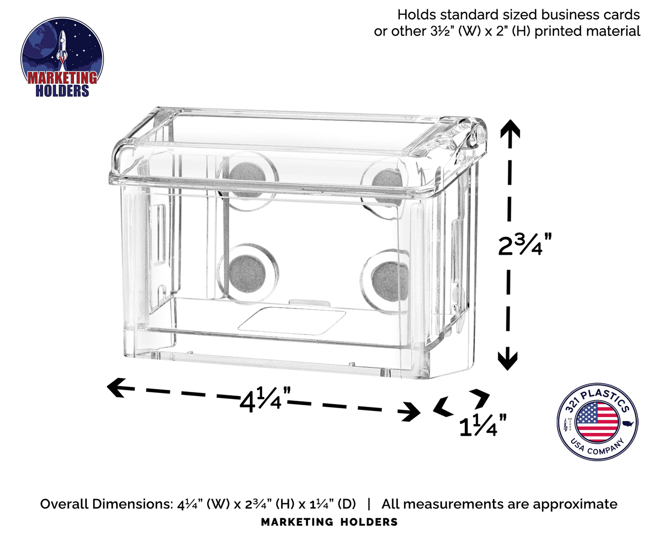 Mobile Marketing Magnetic Business Card Holder with Lid Outdoor