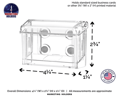 Mobile Marketing Magnetic Business Card Holder with Lid Outdoor