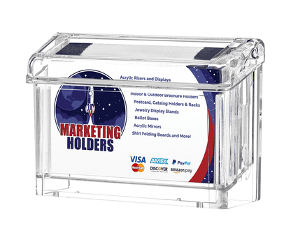 Mobile Marketing Magnetic Business Card Holder with Lid Outdoor