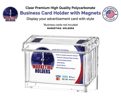 Mobile Marketing Magnetic Business Card Holder with Lid Outdoor