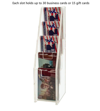 Office Business Gift Card Tiered Rack full with literature
