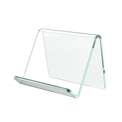 Business Appointment Card Holder Easel Style Green Edge Stand