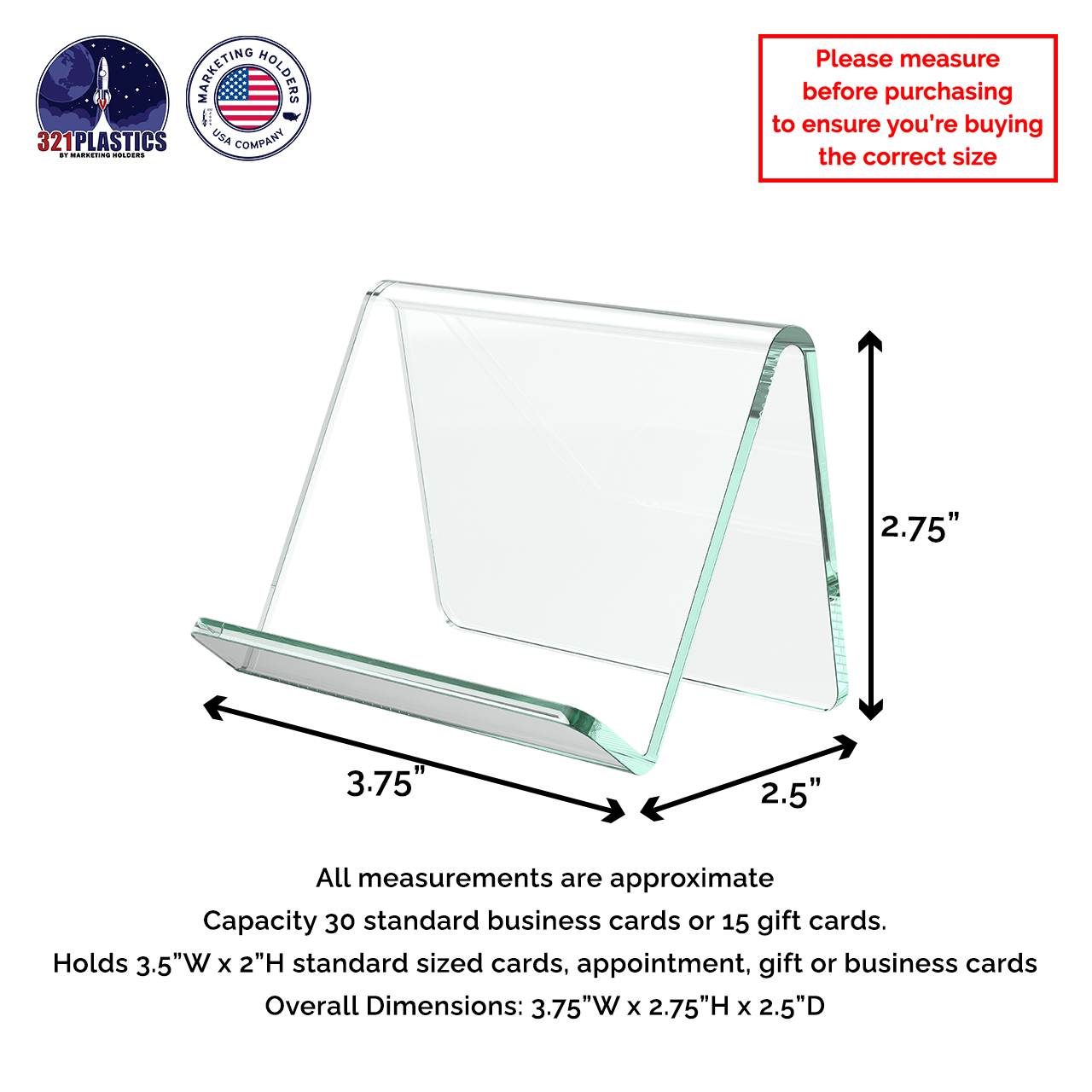 Business Appointment Card Holder Easel Style Green Edge Stand