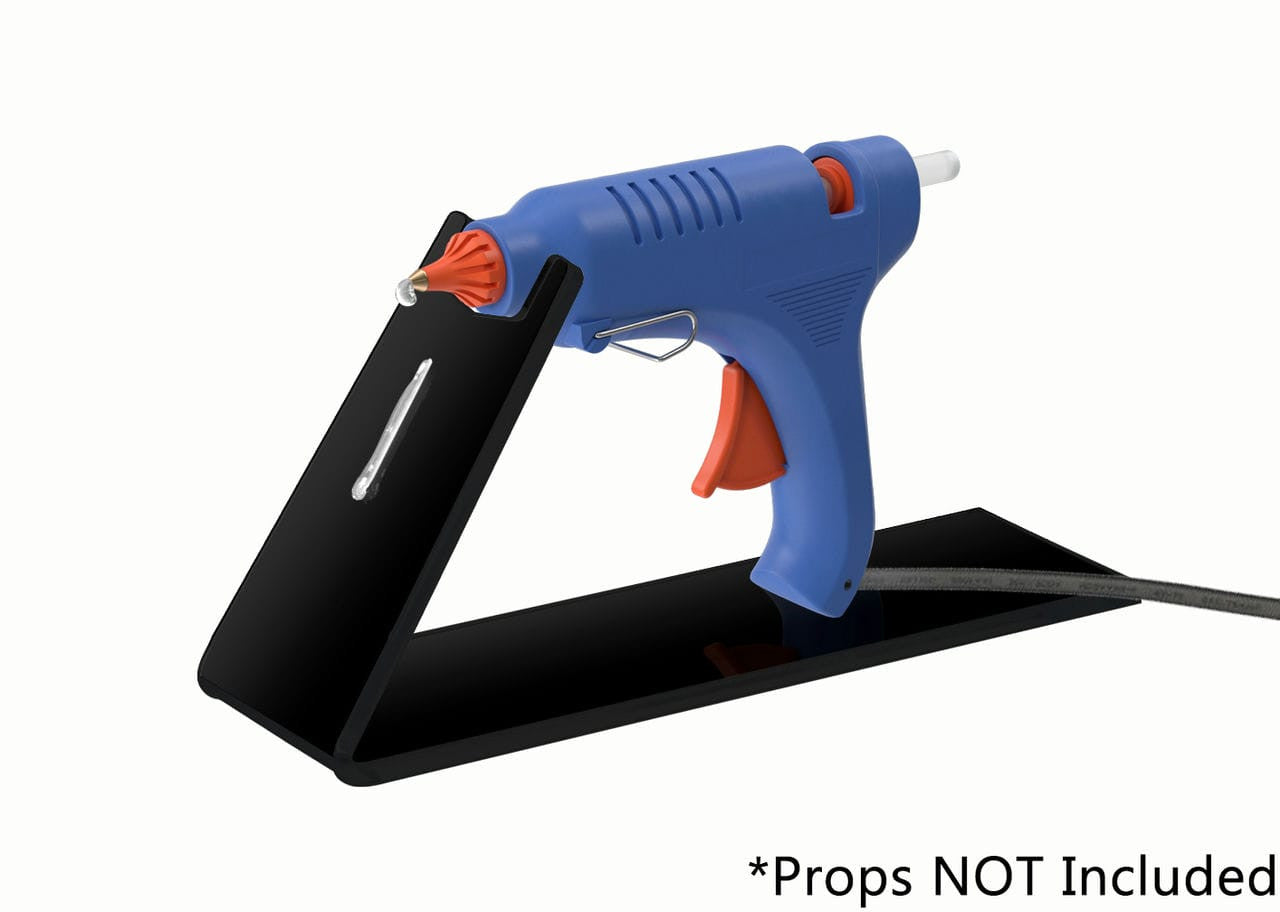 perfect for safely placing down a hot glue gun in black