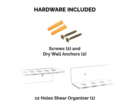 Scissor Shear Grooming Display Rack Wall Mount with 12 Holes