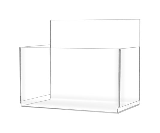 8"W Bulk Display Storage Bin Compartment with High Back