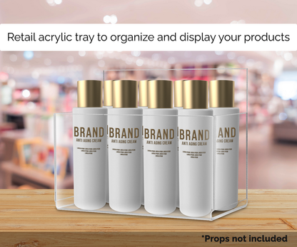 8"W Bulk Display Storage Bin Compartment with High Back