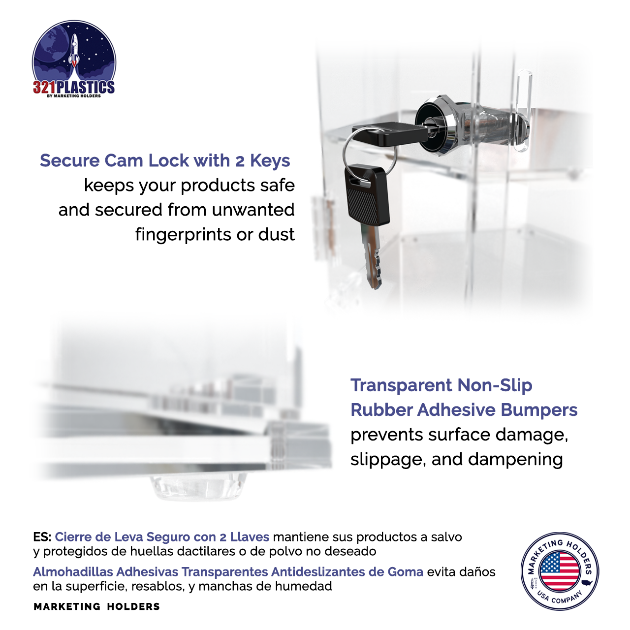 Hexagon Locking Retail Display Cabinet