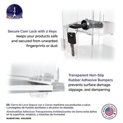 Hexagon Locking Retail Display Cabinet