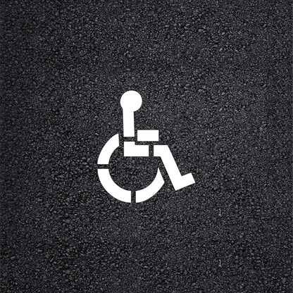 30" Handicap Stencil for Parking Lots and Asphalt