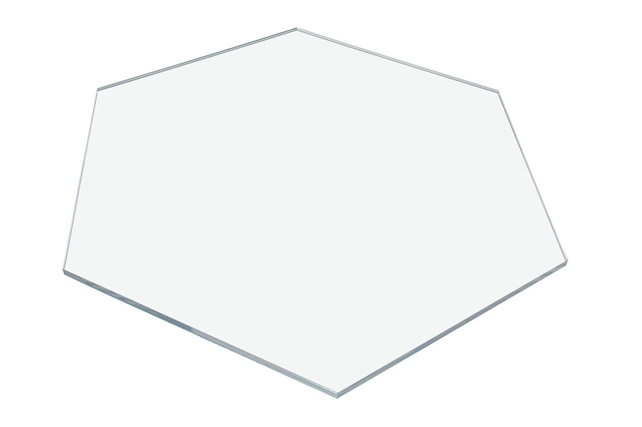 Clear Acrylic Hexagon Tiles 10 Pack 0.118" Thick
