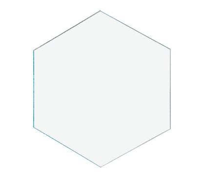 Clear Acrylic Hexagon Tiles 10 Pack 0.118" Thick