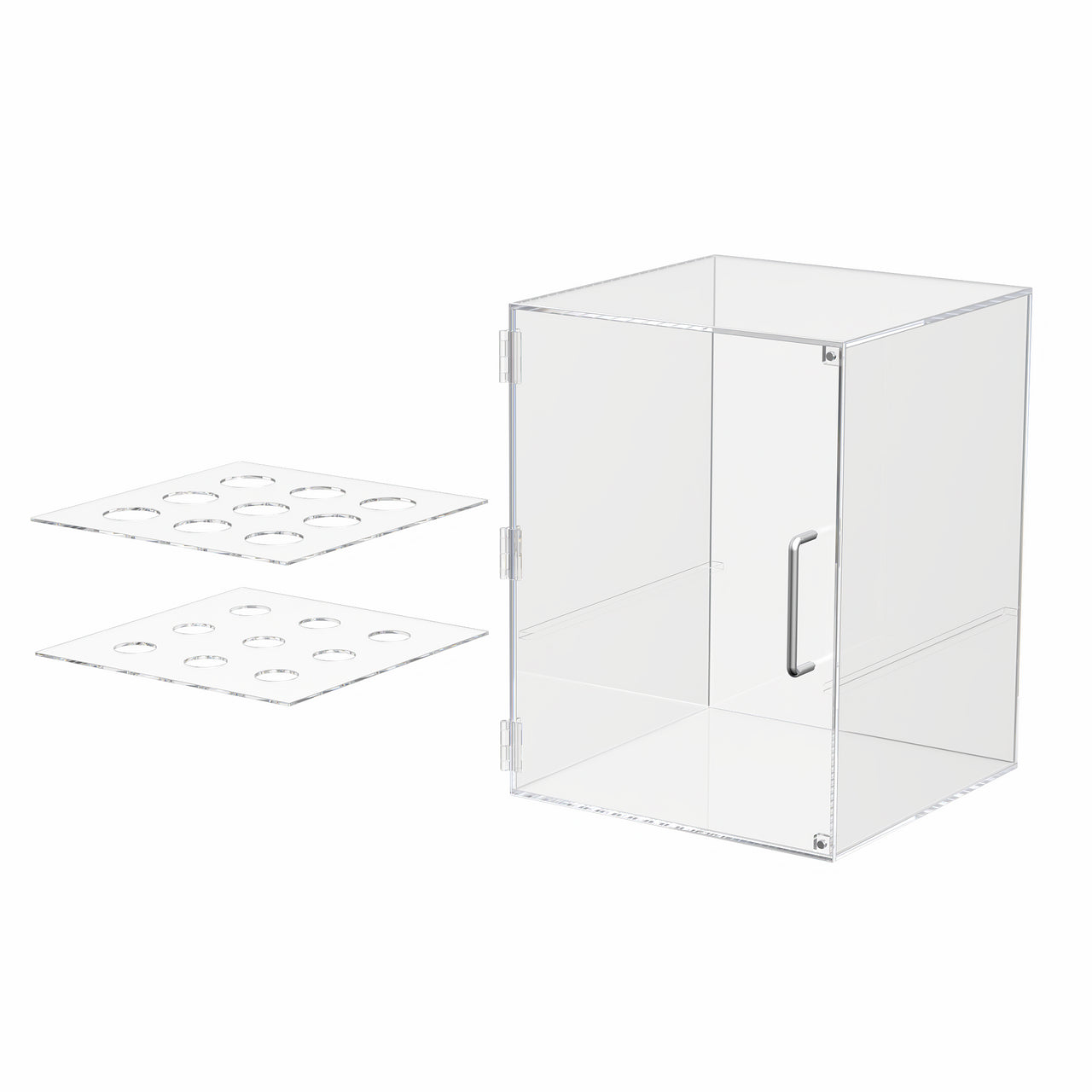 Enclosed Ice Cream Cone Case 12.25" x 13.25" x 16" with 2 Trays