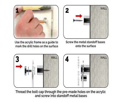 11" x 17" Wall Sign Holder Floating Graphic Poster Display