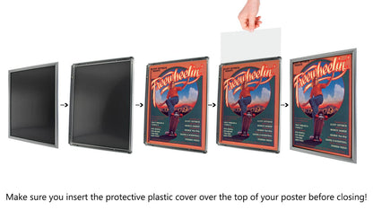 Placing poster in frame