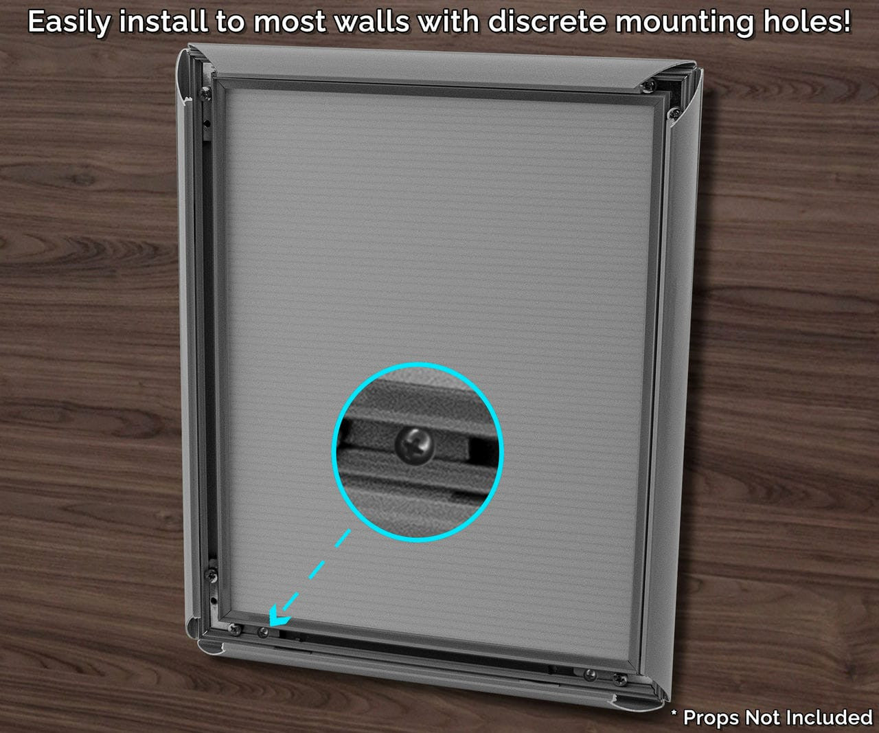 Easily install to most walls with discrete mounting holes