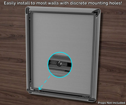 Easily install to most walls with discrete mounting holes