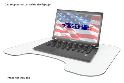 Clear Acrylic Laptop Lap Desk Study Desk on the internet on someones desk Twenty Two Inches Wide by Nineteen Inches Deep