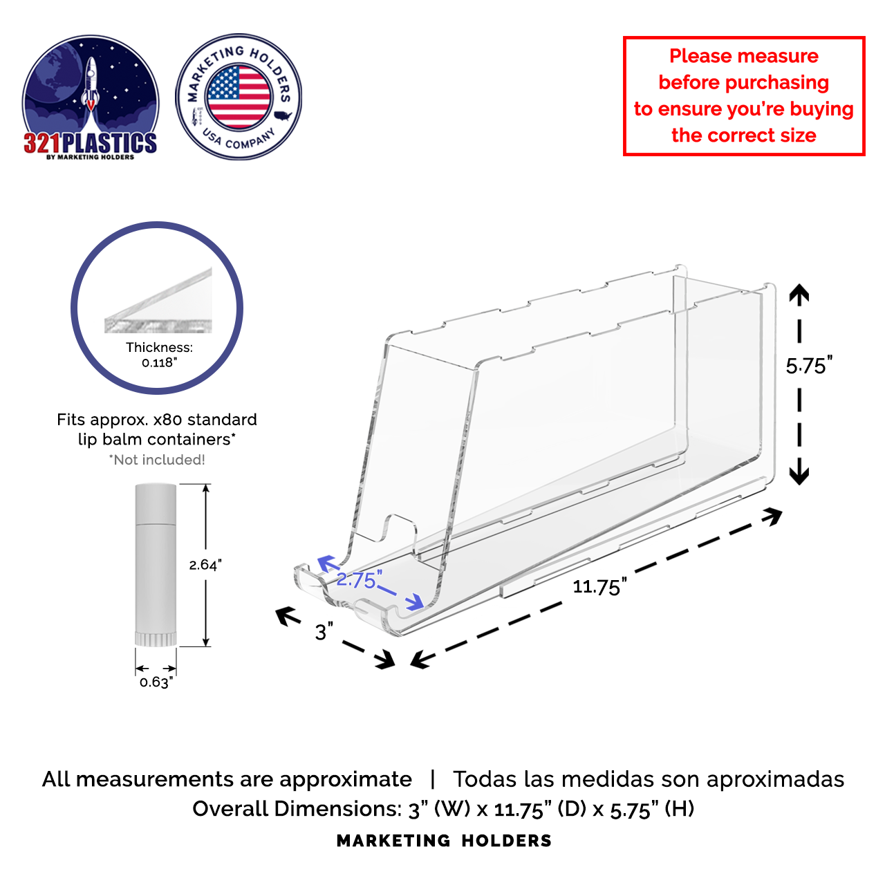 Stackable Lip Balm Holder Lipstick Makeup Storage Easy Reach Cutaway