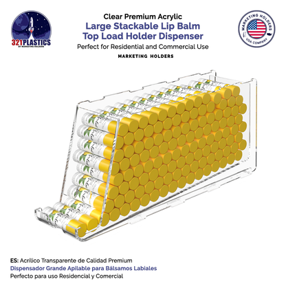 Stackable Lip Balm Holder Lipstick Makeup Storage Easy Reach Cutaway