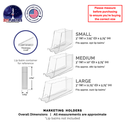 Stackable Lip Balm Holder Lipstick Makeup Storage Easy Reach Cutaway