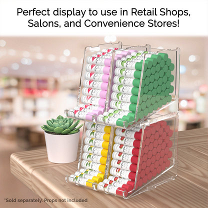 Stackable Lip Balm Holder Lipstick Makeup Storage Easy Reach Cutaway