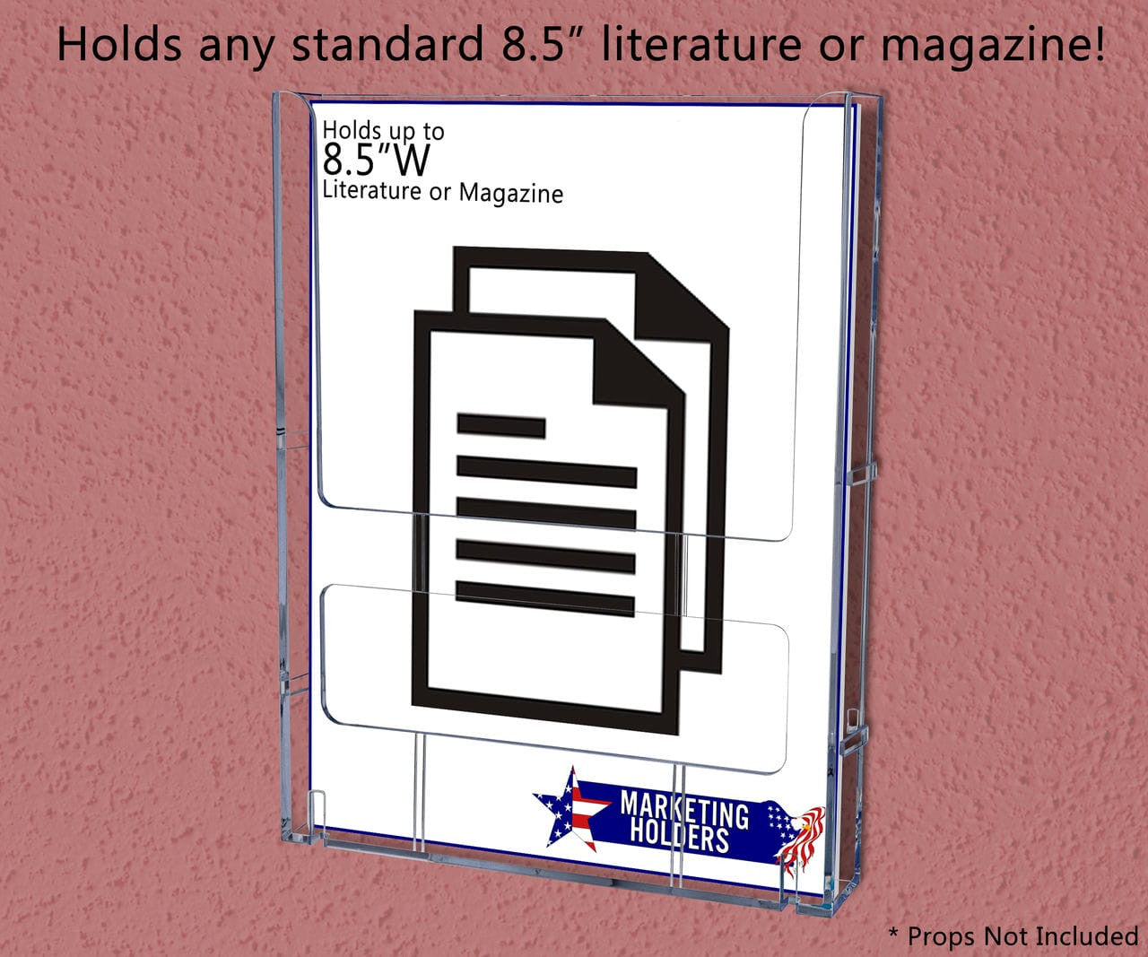 8.5"W Advertising Flyer Display Rack Interlocking Magazine Holder