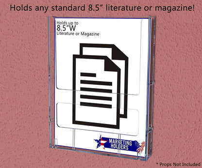 8.5"W Advertising Flyer Display Rack Interlocking Magazine Holder