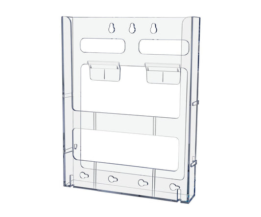 8.5"W Advertising Flyer Display Rack Interlocking Magazine Holder