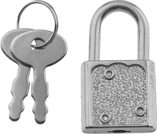 Silver Padlock and Keys