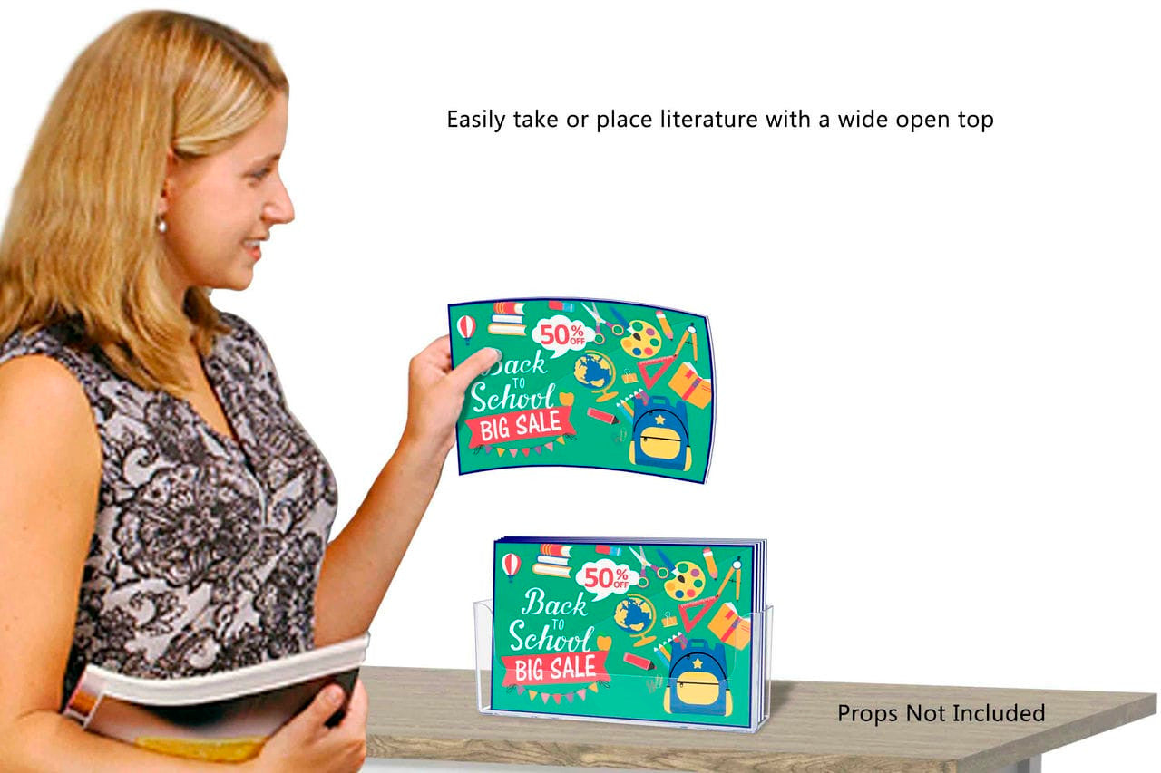 Desktop Horizontal Bifold Brochure Display Bin
