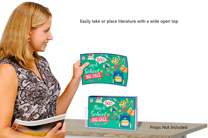 Desktop Horizontal Bifold Brochure Display Bin