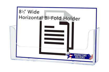 8.5"W Horizontal Bifold Brochure Display Wall or Counter Display