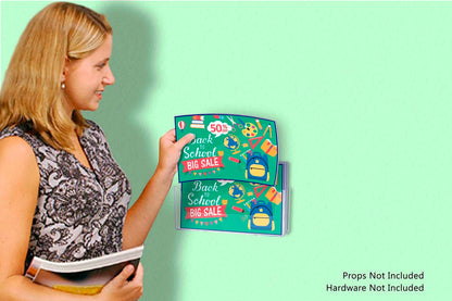 Wall Mount Horizontal Bifold Literature Holder