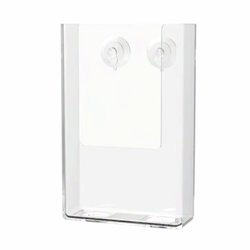 Suction Cup 4"W Trifold Brochure Holder Window Mount