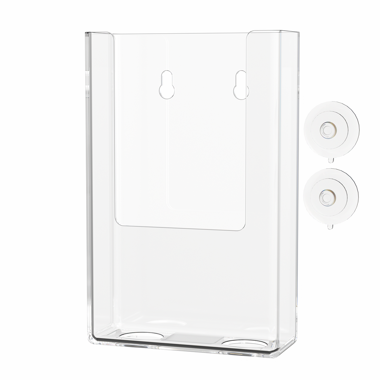 Suction Cup 4"W Trifold Brochure Holder Window Mount