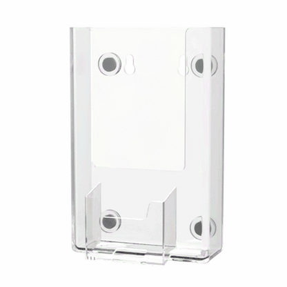 4"W Magnetic Trifold Brochure Holder with Vertical Card Pocket