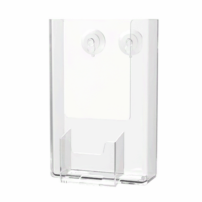 Suction Cup 4"W Trifold Holder with Vertical Card Pocket Window Mount