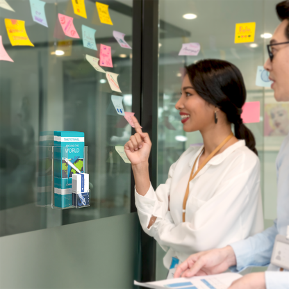 Suction Cup 4"W Trifold Holder with Vertical Card Pocket Window Mount